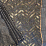 Handwoven Organza Silk Saree - Grey