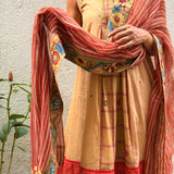 Mishrita Kota Dupatta - Red