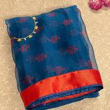 Mishrita Blocks Organza saree