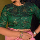 Sparkler Sequin Silk Blouse - Emerald