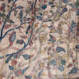 Forest Raga Tussar Kalamkari Saree - Beige