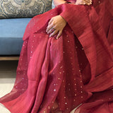Handwoven matka silk saree