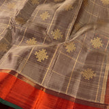 Charita kolam kanchipuram silk saree