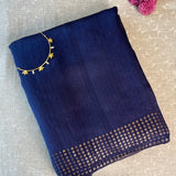 Sequinned matka silk saree