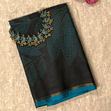 Mila Foliage Printed Kanchipuram Silk Saree