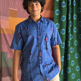 Elements Whirlpool Ikat Shirt - Cobalt