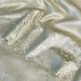Tussar pitai work saree