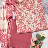 Ikat style printed cotton set