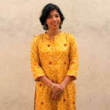 Yellow Bandhani Silk Coord Set