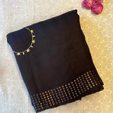 Sequinned matka silk saree