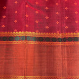 Kimaya plain rudraksh border silk saree