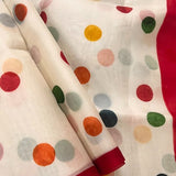 Nisha Retro Dots Organza Saree