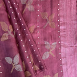 Sequinned floral matka organza saree
