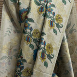 Kalpataru Vines Hand Painted Kalamkari Silk Saree - Green