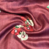 Maya Snowbells Tussar Saree - Maroon