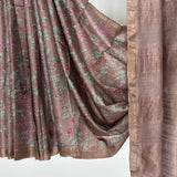 Maya Apple Blossom Tussar Saree - Mocha