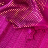 Sequinned matka silk saree