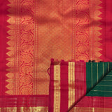 Mohana Horizontal Stripes Kanchi Silk Saree - Green