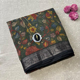 Sameeksha organza kalamkari saree