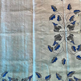 Ombre tussar handpainted saree