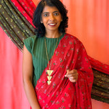 Fiza Petal Chiffon Saree - Rose
