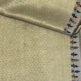 Kalpataru Vines Hand Painted Kalamkari Silk Saree - Green