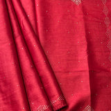 Tussar mukaish work saree