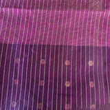 Zari striped handwoven organza saree