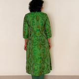 Elements Meadow Ikat Kurta Set - Leaf