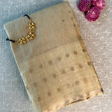 Metallic handwoven organza saree
