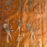 Metallic handwoven organza saree