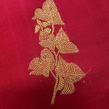 Madhura Paperflowers Kanchi Organza Saree - Red and Mocha