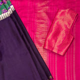 Mila Emerald Orchid Kanchipuram Silk Saree