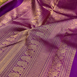 Trayi microchecked kanchi silk saree