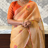Organza jamdani saree