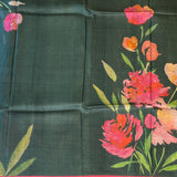 Maya digital floral tussar saree