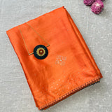 Tussar mukaish work saree