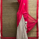 Mishrita Embroidered Colour Block Chiffon Saree