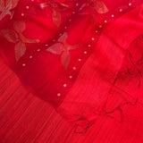 Sequinned floral matka organza saree