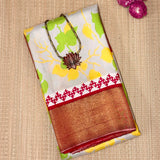 Anagha Bloom Kutch Embroidered Kanchi Silk Saree