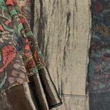 Sameeksha organza kalamkari saree