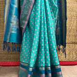 Mila Diamond Duo Thread Woven Border Silk Saree