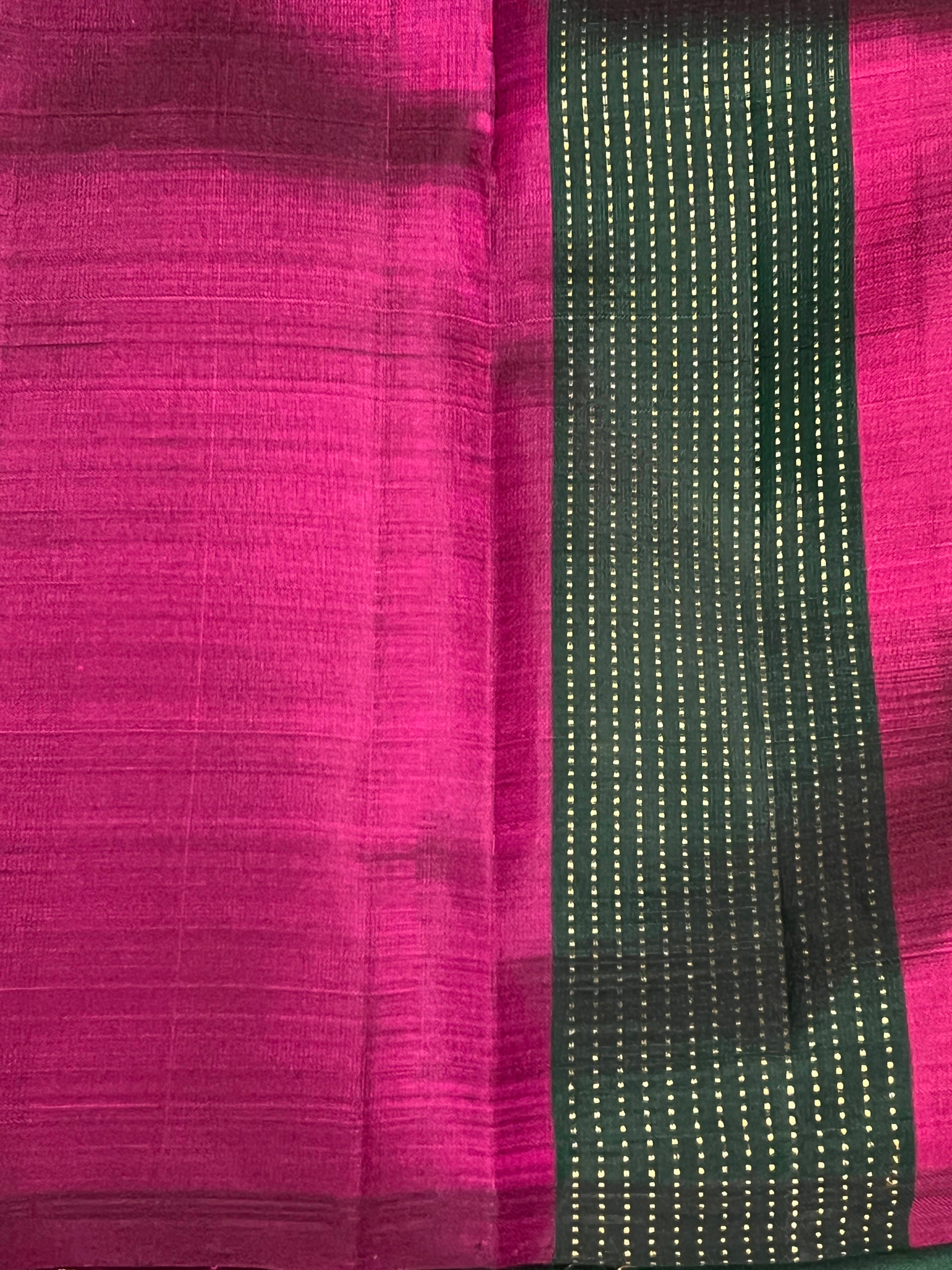 Block design Kanchipuram silk saree