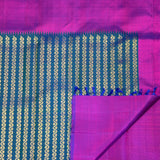 Colour Blocked Kanchipuram Silk Saree - Purple