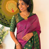 Jwala Silk Blouse - Green