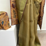 Mishrita Organza Flip Saree - Light Green