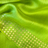 Sequinned matka silk saree
