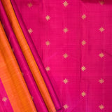Vera Colour Blocked Kolam Kanchi Silk Saree - Pink