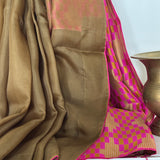 Mishrita Organza Flip Saree - Brown