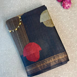 Maya abstract print tussar saree